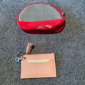 Leather credit card pouch
